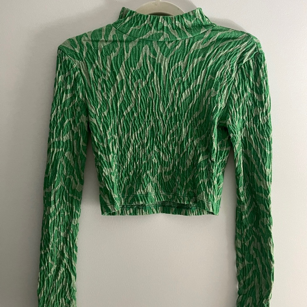 High neck long sleeve top